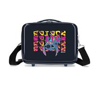 Disney Stitch Naughty Face Down Neceser Adaptable Azul 29x21x15 cms Rígido ABS 9,14L 0,8 kgs