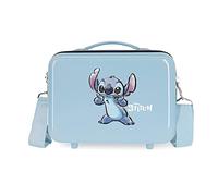 Disney Stitch Naughty Make a Face Neceser Adaptable Azul 29x21x15 cms Rígido ABS 9,14L 0,8 kgs