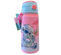 Disney Stitch Ohana Botella de Aluminio 600ml con cannuccia Niños N / Térmico
