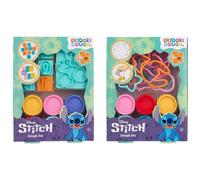 Disney Stitch Okidoki Dough - Juego de plastilina infantil en 2 variantes - 6 colores + números y sellos o formas de figuras - pasta de modelado suave, reutilizable, juguete creativo para niños
