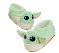 Disney Stitch Pantuflas para Niños - Pantuflas Esponjosas 3D de Baby Yoda para Niños, Tallas 28-33, Regalos para Niños (Verde Baby Yoda,32-33)