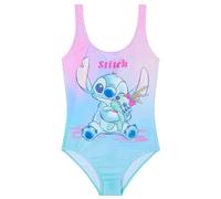 Disney Stitch Pieza Única Bañador para Niñas, Piscina y Playa - Regalo para Niñas (Rosa/Azul Stitch, 11-12 años)