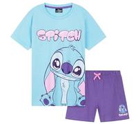 Disney Stitch Corto Conjunto de 2 Pijama Niña - Regalo para Niña (Azul/Morado - 1 Pack, 13-14 Años)