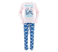 Disney Stitch Pijama Niña, Camiseta y Pantalon Largo Conjunto 2 Piezas Diseño 'Nope Not Today' Pijama Algodon, Regalo para Adolescentes, Talla 14 Años