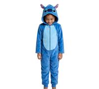 Disney Stitch Pijama Niña, Capucha 3D Pijama Una Pieza Polar Suave Infantil, Talla 4 Años