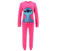 Disney Stitch Pijamas para Mujer, Camiseta y Pantalon Largo Algodon Pijama de 2 Piezas, Regalo para Mujer y Adolescentes | Talla XL | Rosa