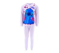 Disney Stitch Pijamas para Niña, Camiseta y Pantalon Largo Terciopelo 2 Piezas para Niña, Diseño Stitch Pijama Polar Suave, Talla 6 Años | Rosa