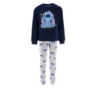 Disney Stitch Pijamas para Niñas, Camiseta y Pantalon Largo para Niñas, Algodon Pijama 2 Piezas Polar Suave Infantil, Talla 4 Años