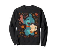 Disney Stitch Pumpkin Latte Cozy Fall Coffee Collage Sudadera