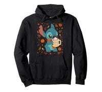 Disney Stitch Pumpkin Latte Cozy Fall Coffee Collage Sudadera con Capucha
