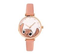 Disney Stitch - Reloj analógico para niñas, color rosa