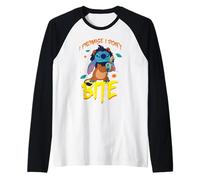 Disney Stitch Scar Costume I Promise I Don't Bite Halloween Camiseta Manga Raglan