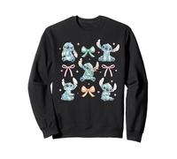 Disney Stitch & Scrump Coquette Style Bows Valentine's Day Sudadera