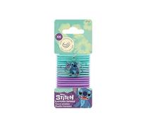 DISNEY STITCH - Set de 15 elásticos Lilo & Stitch - Ideal para cabello fino - Sujeción firme y cómoda - Accesorio de peluquería para niñas, el regalo favorito de los niños - Producto oficial Disney