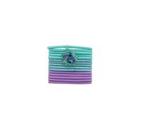 DISNEY STITCH - Set de 15 gomas elásticas gruesas con purpurina - Encanto Lilo & Stitch - Pelo corto, fino y largo - Estilo alto - Accesorio de peluquería para niñas - Producto oficial Disney