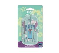 DISNEY Stitch - Set de Manicura Infantil - 5 Accesorios - Kit Completo con Cortaúñas, Empujacutículas, Tijeras, Lima, Pinza - Estuche para el Cuidado de Manos y Pies Niña, Niño