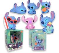 Disney Stitch Squishy Funny Box, Personajes coleccionables en versión Maxi, 13 cm, Juego de 2 Unidades, Suaves Juguetes para Aplastar