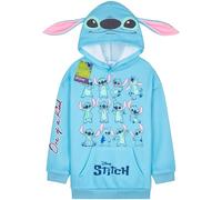 Disney Stitch Sudadera Capucha para Niñas y Adolescentes Camiseta Hoodie Jersey Tie Dye Ropa Niña Stitch Regalos Niños (7-8 Años, Azul 3D Ears)