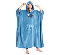 Disney Stitch Sudadera Mujer - Sudadera Manta con Capucha de Forro Polar, Talla Única, Oversize - Regalos para Mujer (Azul Largo)