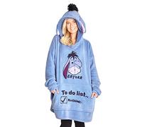 Disney Stitch Sudadera Mujer - Sudadera Manta con Capucha de Forro Polar, Talla Única, Oversize - Regalos para Mujer (Azul Eeyore)