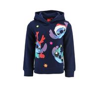 Disney Stitch Sudadera para Niñas, Sueter Diseño Navideño Sudadera con Capucha para Niñas, Talla 4 Años | Azul