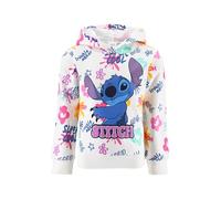 Disney Stitch Sudadera para Niñas, Sueter Diseño Stitch Sudadera Textil Suave, Sudadera con Capucha para Niñas, Talla 8 Años