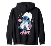 Disney Stitch "Time to Chill" Bathrobe Relaxation Self-Care Sudadera con Capucha