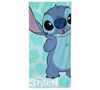 Disney Stitch Toalla de Playa, Diseño de Personaje en Fondo Turquesa, 70 x 140 cm