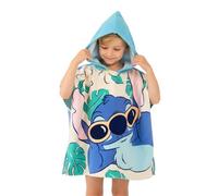 Disney Stitch Toalla Poncho para Niños, Toalla de Playa, Toalla de Baño con Capucha, Toalla Natación Infantil
