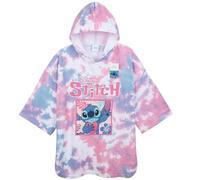 Disney Stitch Toallas de Baño Playa y Piscina Toalla Capucha Niña Niño Poncho Toalla Cambio de Bata Infantil Adolescente Suave y Absorbente (Rosa/Azul Stitch, 10-13 Años)