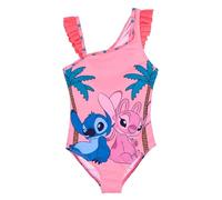 Disney Stitch Traje de baño de una pieza para niña y niña de 3 a 12 años | Tejido Elástico Confort | Diseño Colorido Licencia Oficial | Mar Piscina Verano, 18066 Rosa, 3 años