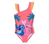 Disney Stitch Traje de baño de una pieza para niña y niña de 3 a 12 años | Tejido Elástico Confort | Diseño Colorido Licencia Oficial | Mar Piscina Verano, 18066 Yellow, 4 años