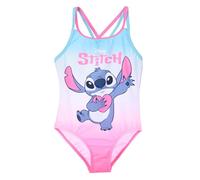 Disney Stitch Traje de baño de una pieza para niña y niña de 3 a 12 años | Tejido Elástico Confort | Diseño Colorido Licencia Oficial | Mar Piscina Verano, 18233 Blue, 8 años