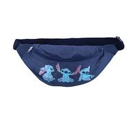 Disney Stitch Triple Threat - Riñonera, Marino, 14 x 5 x 4 Inches, Riñonera Disney Stitch