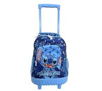 Disney Stitch Trolley Con Ruedas Zaino Infantil Azul 46x33x20cm