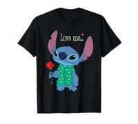 Disney Stitch Valentine's Day with Rose "Love Me..." Camiseta