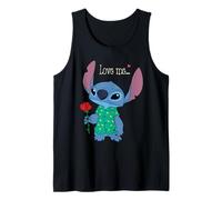 Disney Stitch Valentine's Day with Rose "Love Me..." Camiseta sin Mangas