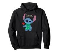 Disney Stitch Valentine's Day with Rose "Love Me..." Sudadera con Capucha