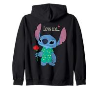 Disney Stitch Valentine's Day with Rose "Love Me..." Sudadera con Capucha
