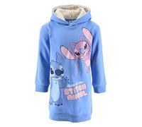 Disney Stitch Vestido Niña, Sueter Sudadera Vestido Diseño Stitch y Angel, Regalo para Niñas, Talla 8 Años | Azul