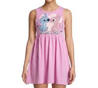 Disney Stitch Vestido para Niña, Algodon Suave Diseño Stitch y Angel Vestido Sin Mangas, Tallas 6 a 12 Años (FR/ES, Edad, 8 años, Regular, Rosa)