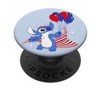 Disney Stitch with Balloons Americana 4th of July USA 250th PopSockets PopGrip Adhesivo