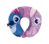 Disney Stitch y Angel Almohada de Viaje para el Cuello, Cojin de Cuello Espuma Viscoelástica, Cojin de Viaje Diseño Ajustable, Regalo para Niñas y Adolescentes