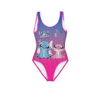 Disney Stitch y Angel Bañador para Niña, Bañador Una Pieza Natación Infantil, Talla 10 Años | Rosa