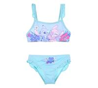 Disney Stitch y Angel Bikini para Niña, Diseño Arco Iris Bañador de Dos Piezas, Natación Infantil, Talla 3 Años | Azul