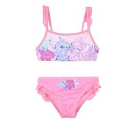Disney Stitch y Angel Bikini para Niña, Diseño Arco Iris Bañador de Dos Piezas, Natación Infantil, Talla 3 Años | Rosa