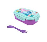 Disney Stitch y Angel Kit de Almuerzo, Porta Alimentos Infantil para Colegio, Incluye Fiambrera Sandwichera y Cubierto Tenedor, Porta Merienda Reutilizable para Niñas