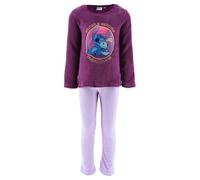 Disney Stitch y Angel Pijamas para Niña, Camiseta y Pantalon Largo Terciopelo para Niña, Stitch Pijama Polar Suave, Talla 4 Años | Morado