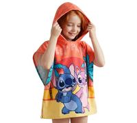 Disney Stitch y Angel Toalla con Capucha para Niñas, Toalla de Playa, Toalla de Baño Poncho, Toalla Natación Infantil