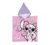 Disney Stitch y Angel Toalla con Capucha para Niñas, Toalla de Playa, Toalla de Baño, Stitch Poncho Toalla Natación Infantil